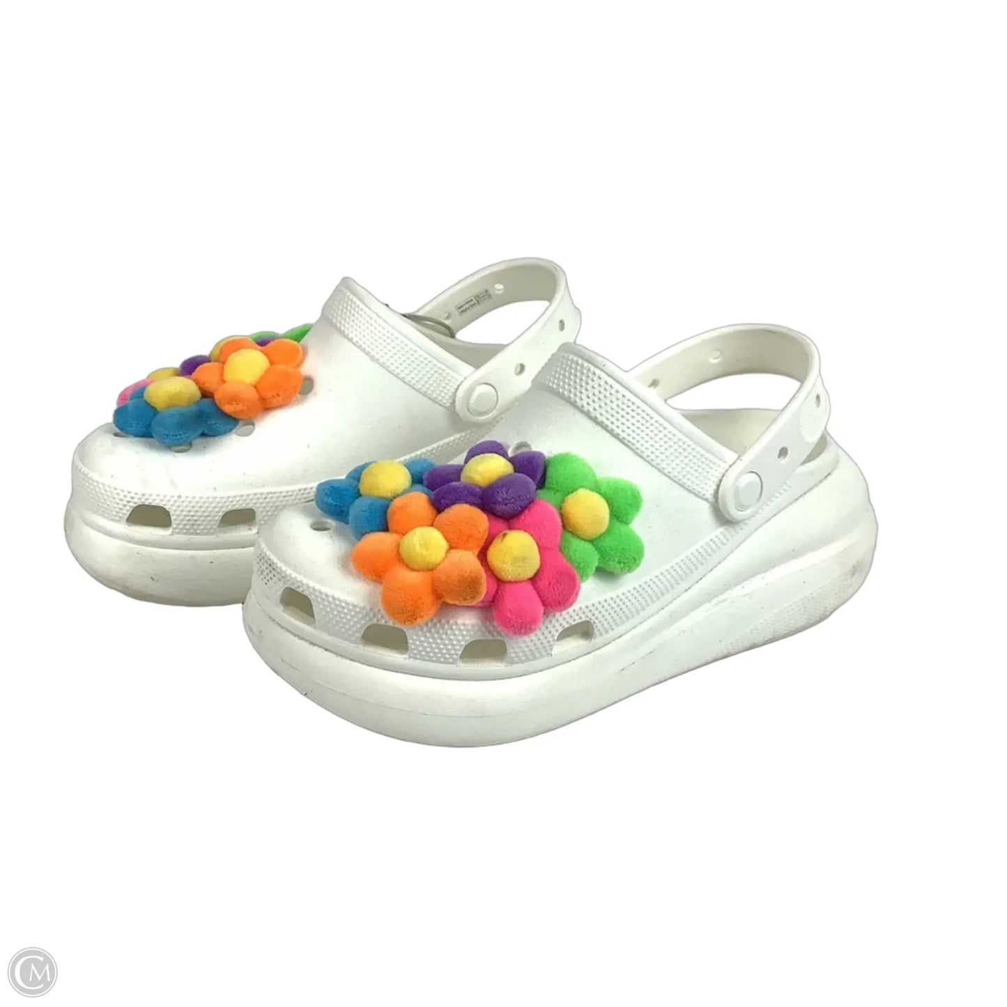 Sandals Heels Platform By Crocs In White, Size: 9