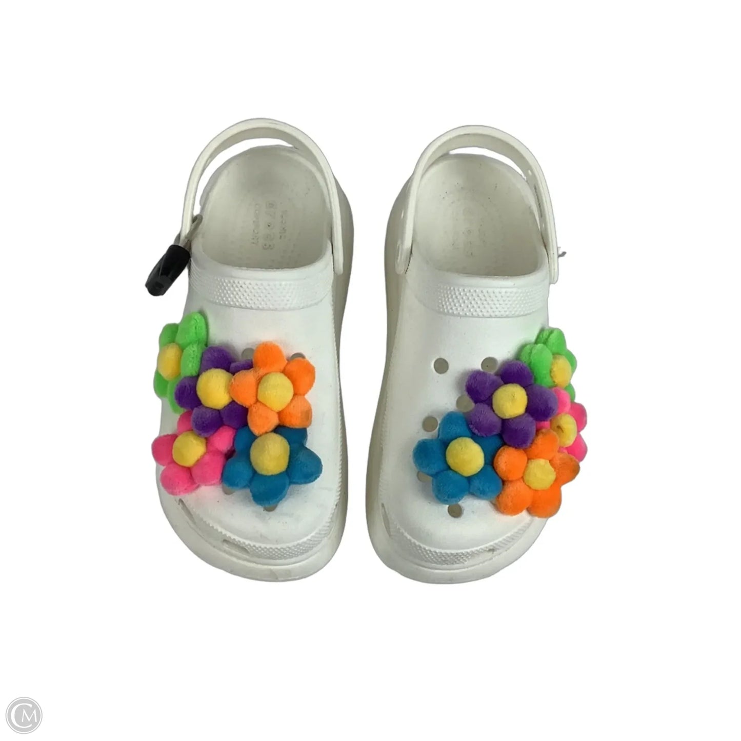 Sandals Heels Platform By Crocs In White, Size: 9