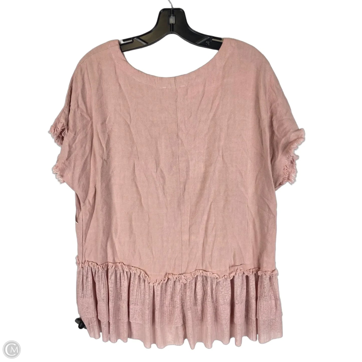 Top Short Sleeve By Umgee In Pink, Size: S