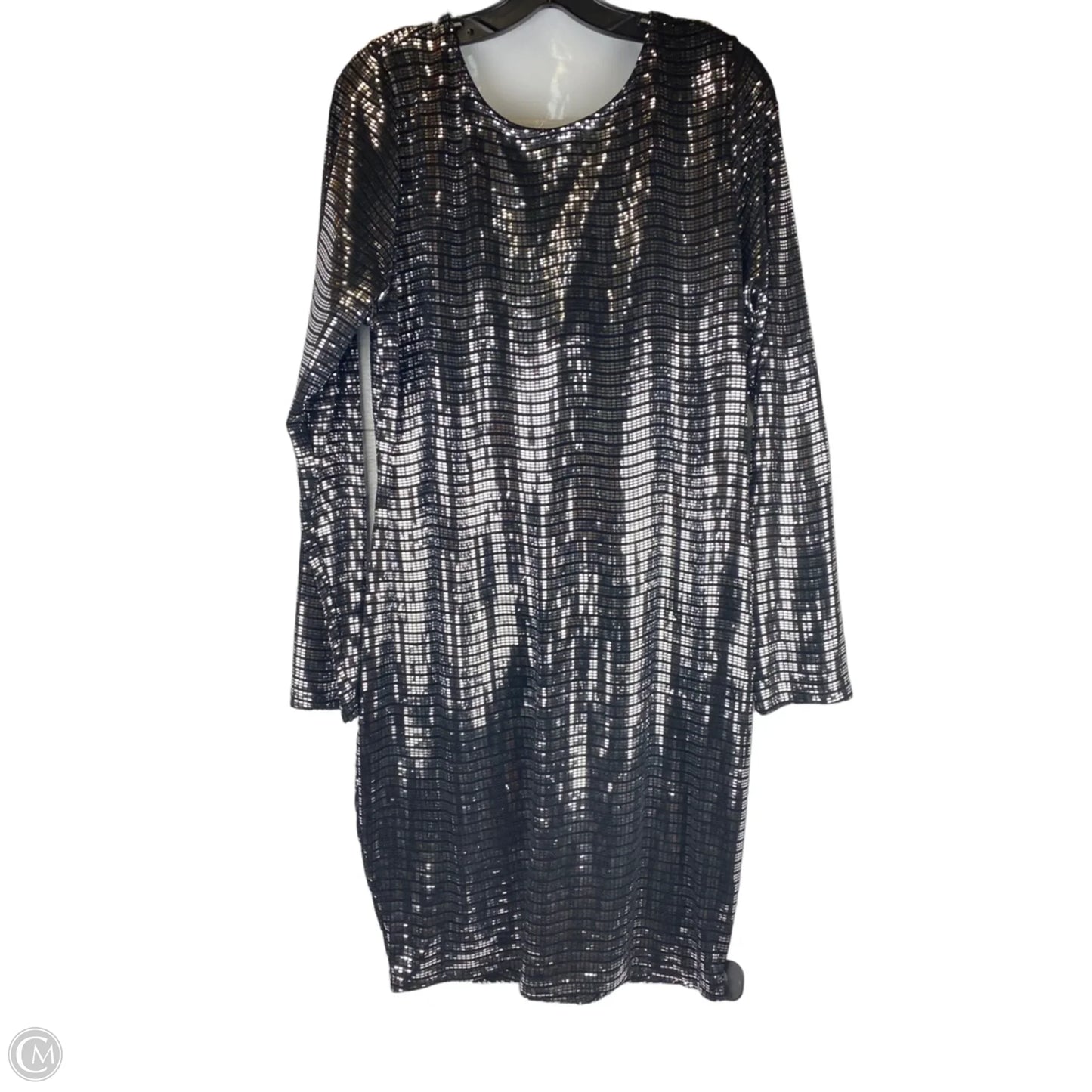 Dress Party Midi By Clothes Mentor In Silver, Size: 3