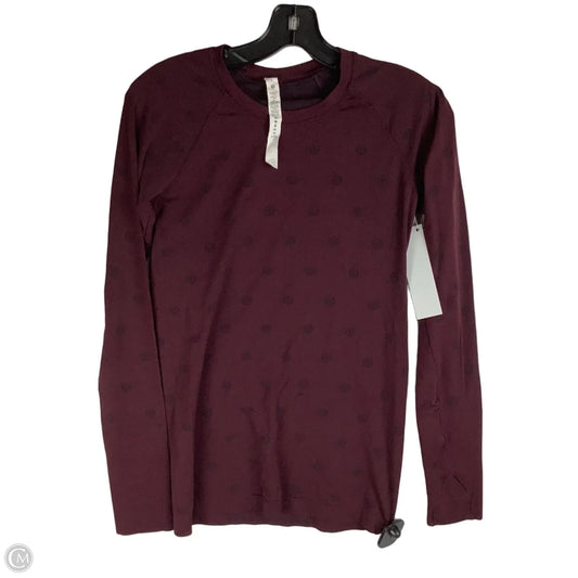 Athletic Top Long Sleeve Crewneck By Lululemon In Red, Size: 6