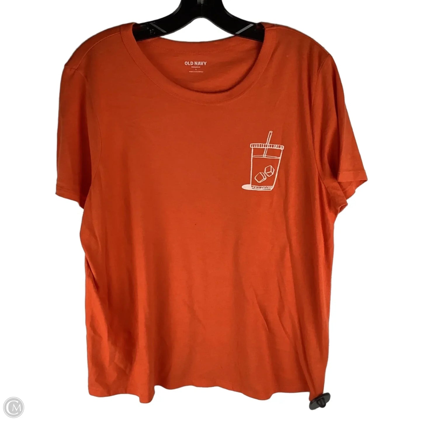 Top Short Sleeve By Old Navy In Orange, Size: L, first picture is back of shirt