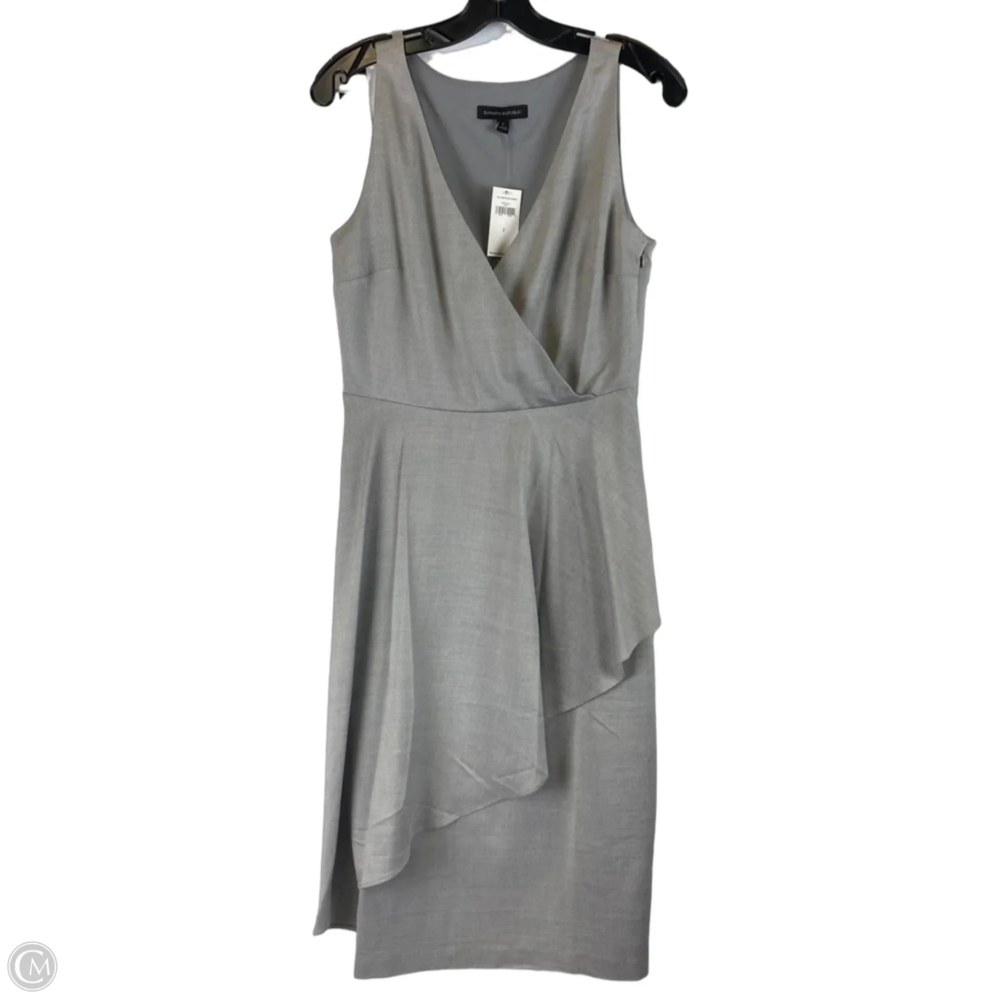 Dress Casual Midi By Banana Republic In Grey, Size: 2