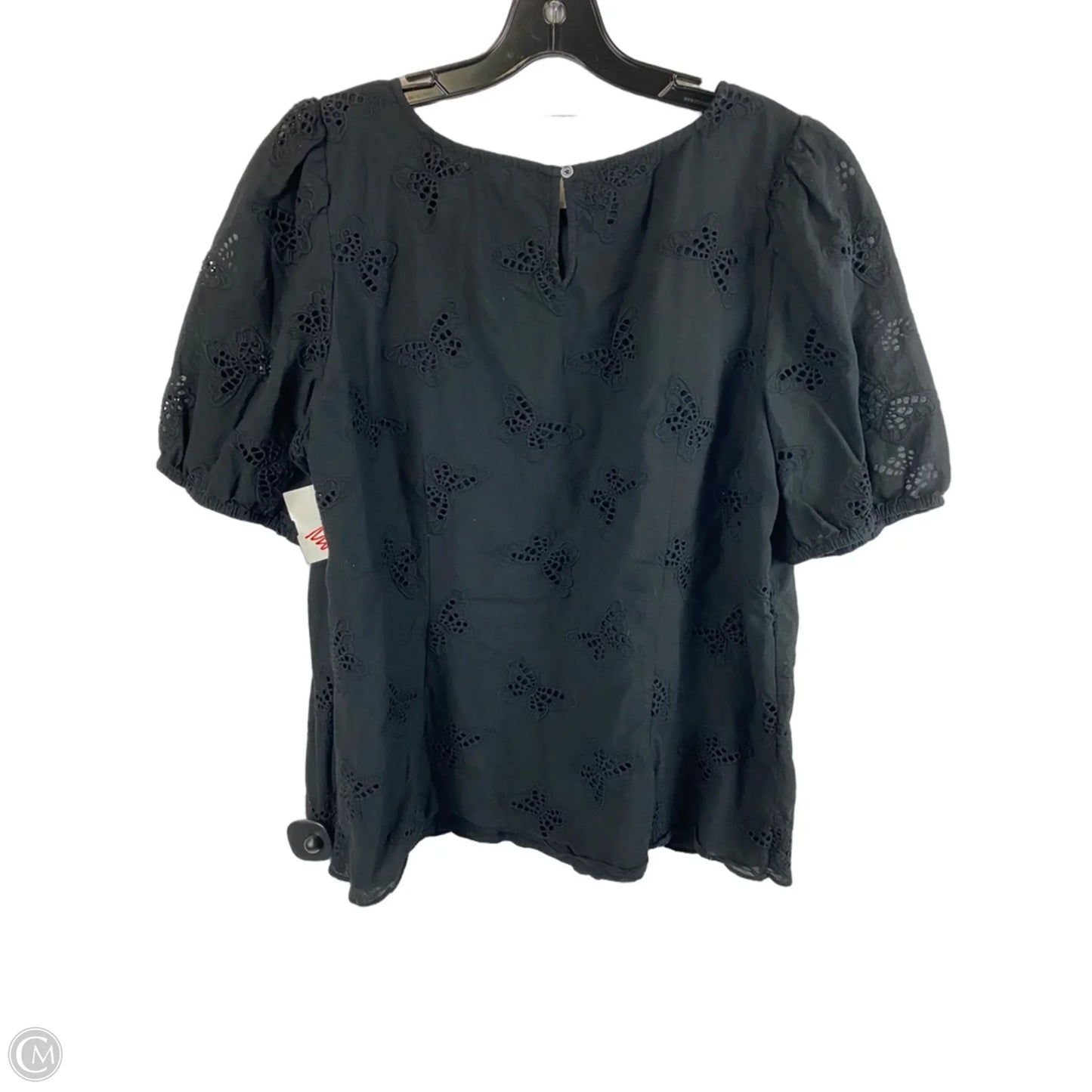 Top Short Sleeve By Talbots In Black, Size: Xl