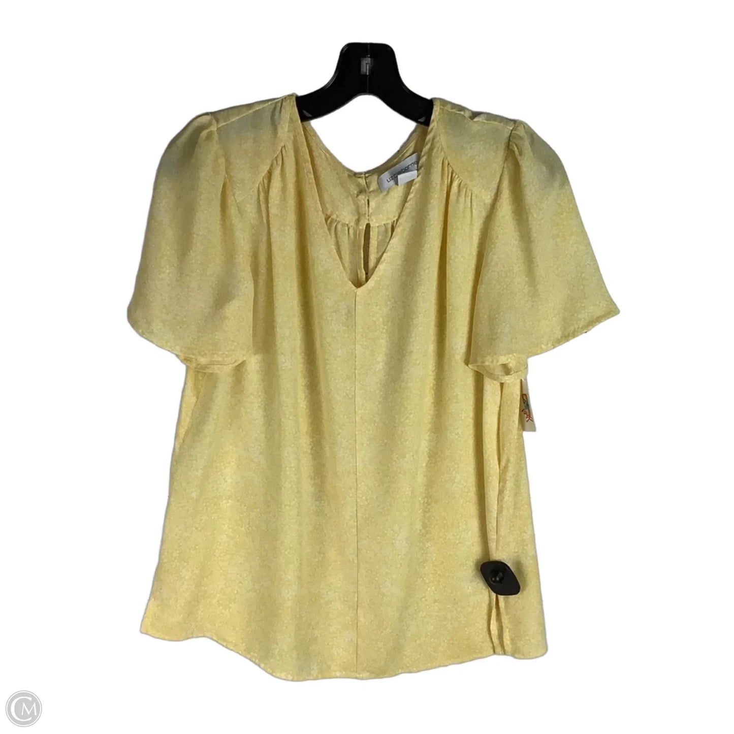 Top Short Sleeve By Liz Claiborne In Yellow, Size: M