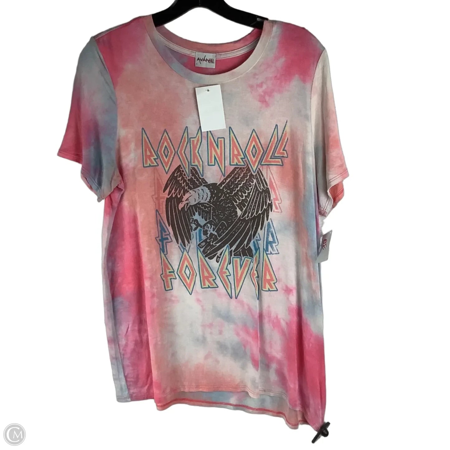 Top Short Sleeve By Clothes Mentor In Tie Dye Print, Size: M