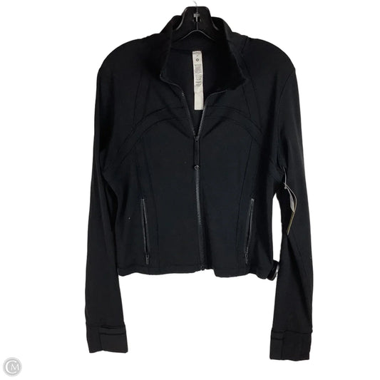 Athletic Jacket By Lululemon In Black, Size: 12