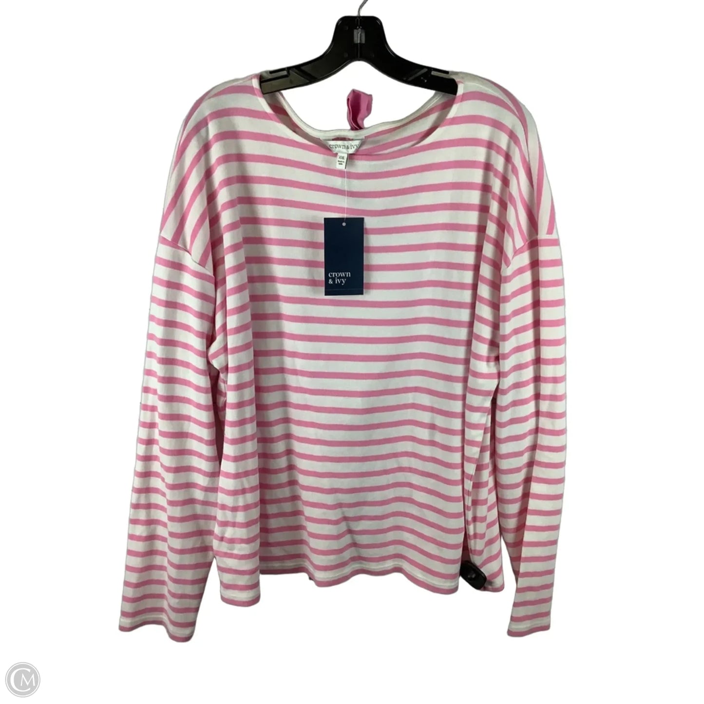 Top Long Sleeve By Crown And Ivy In Striped Pattern, Size: Xxl