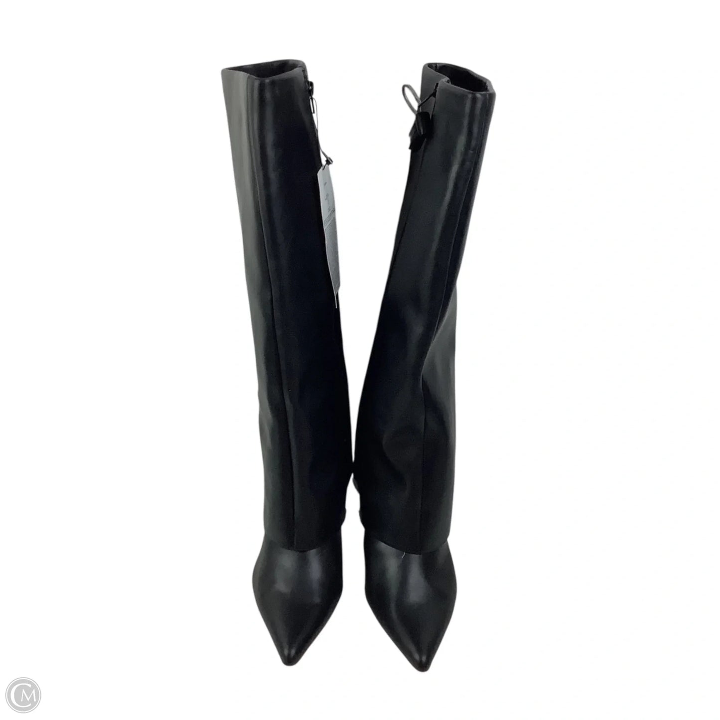 Boots Mid-calf Heels By The Drop In Black, Size: 11