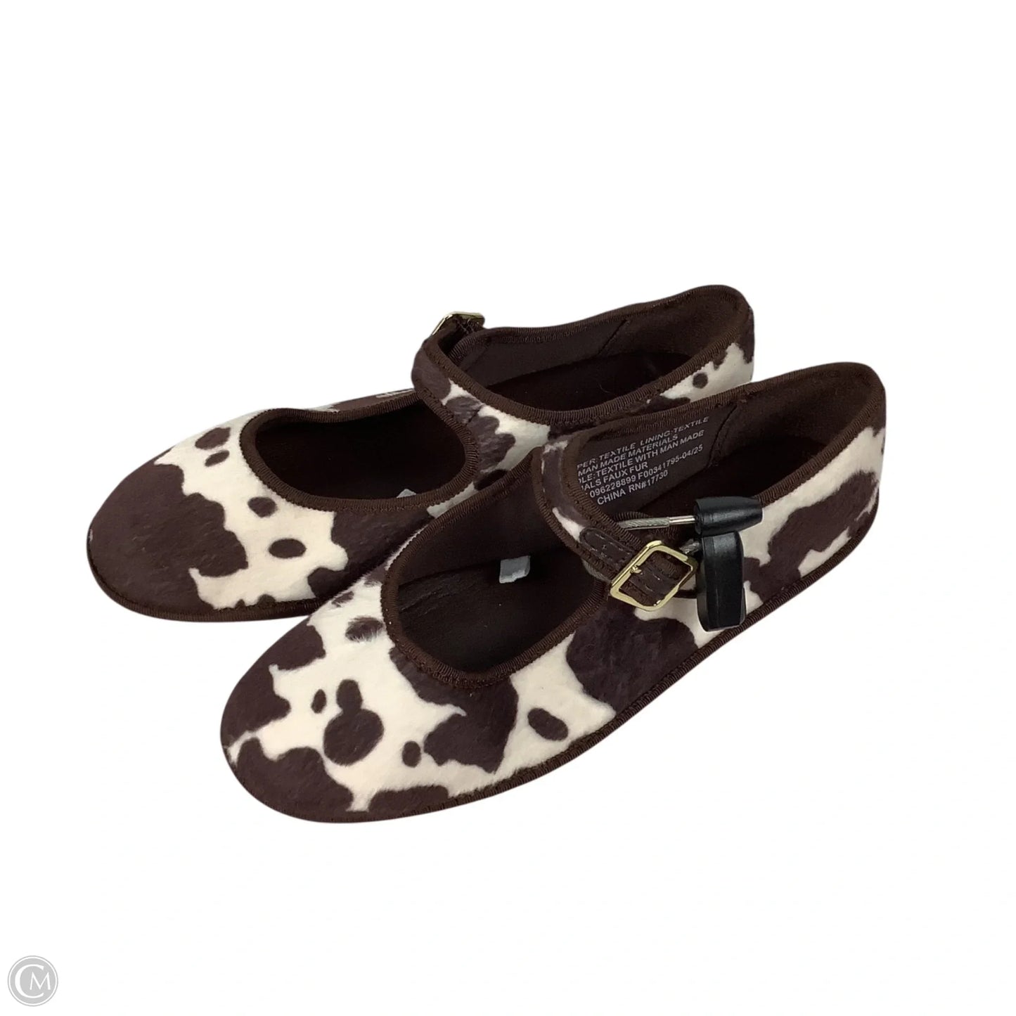 Shoes Flats By Universal Thread In Brown & White, Size: 7