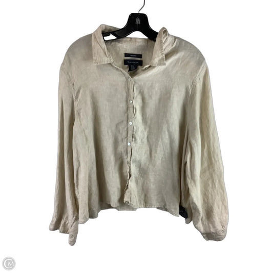 Top Long Sleeve By Tahari In Beige, Size: 2x