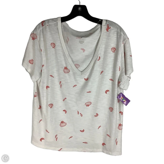 Top Short Sleeve By Sonoma In White, Size: M