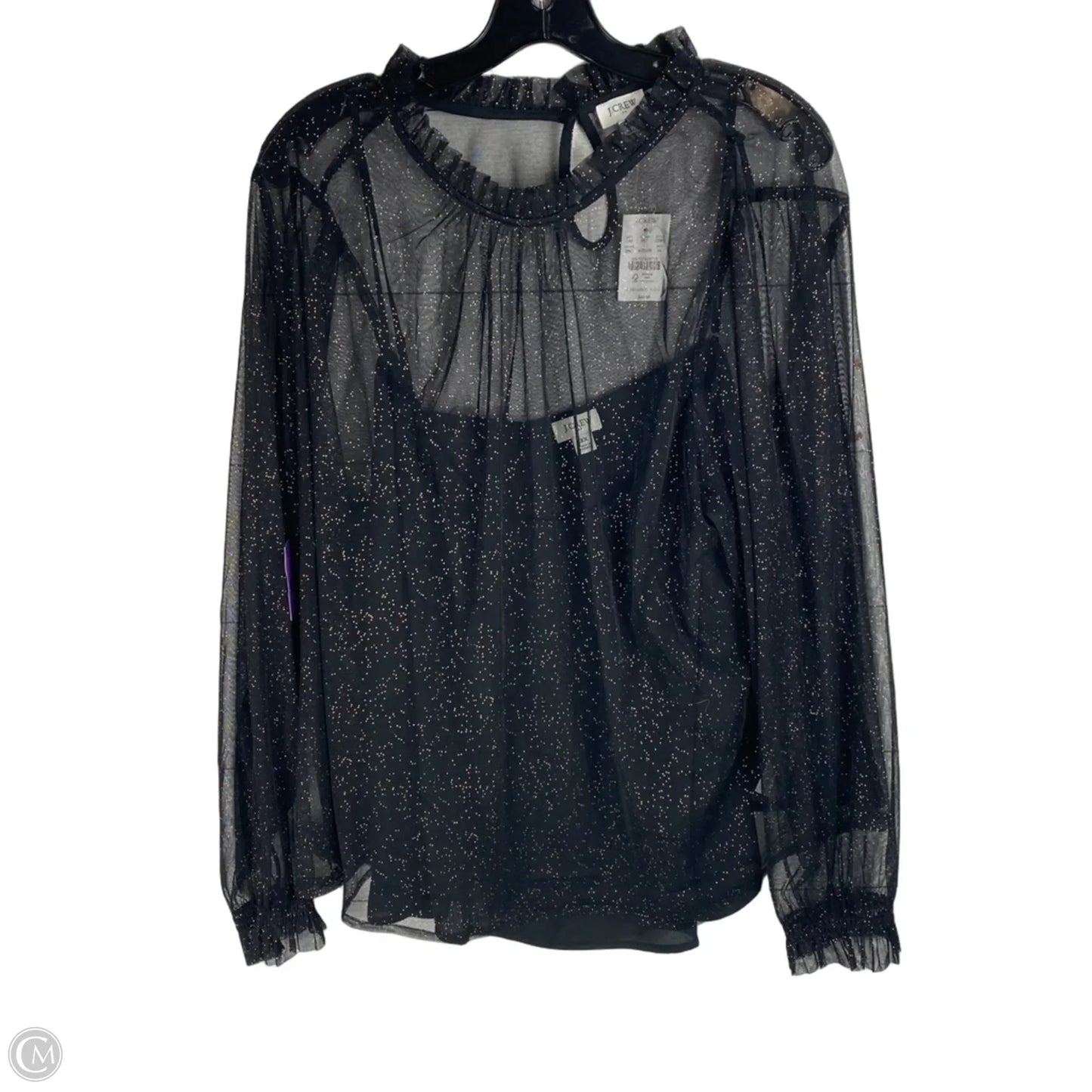 Top Long Sleeve By J. Crew In Black, Size: 3x