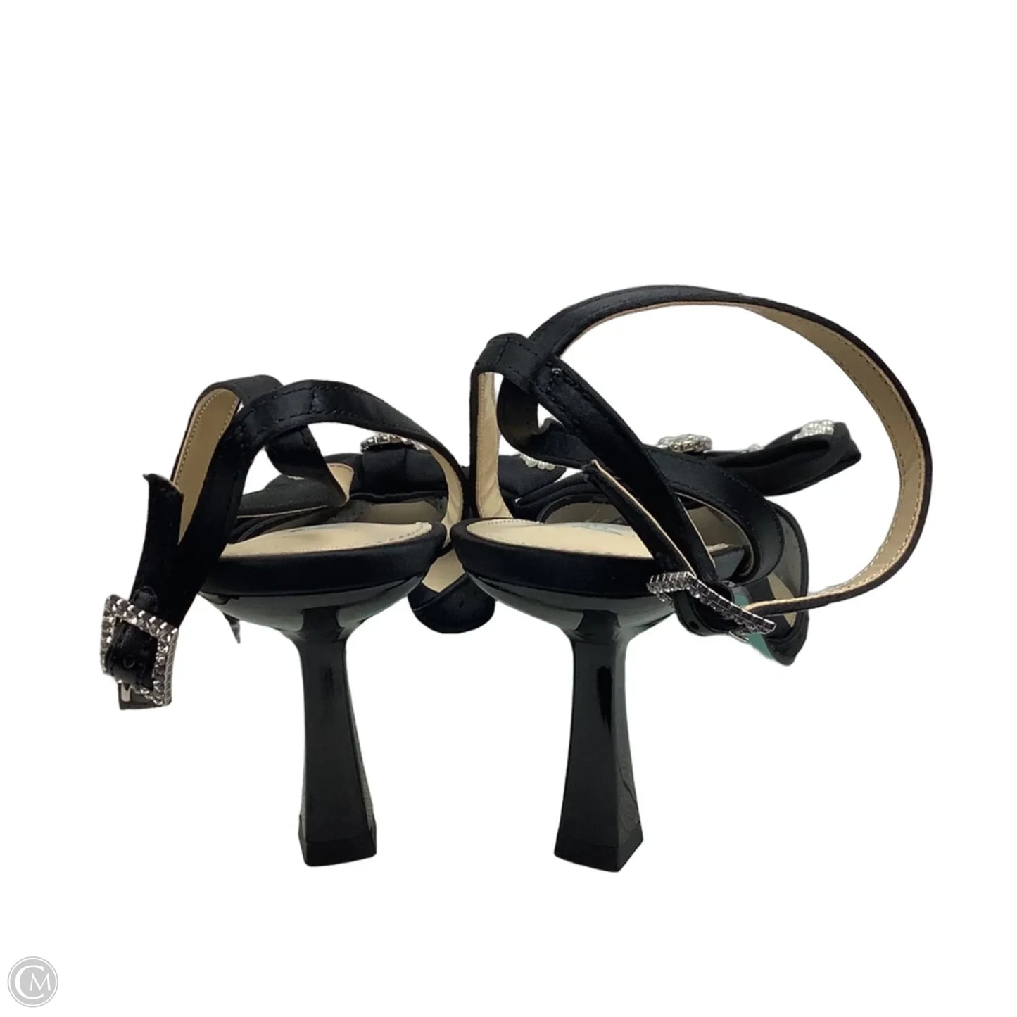 Sandals Heels Kitten By Betsey Johnson In Black, Size: 9.5