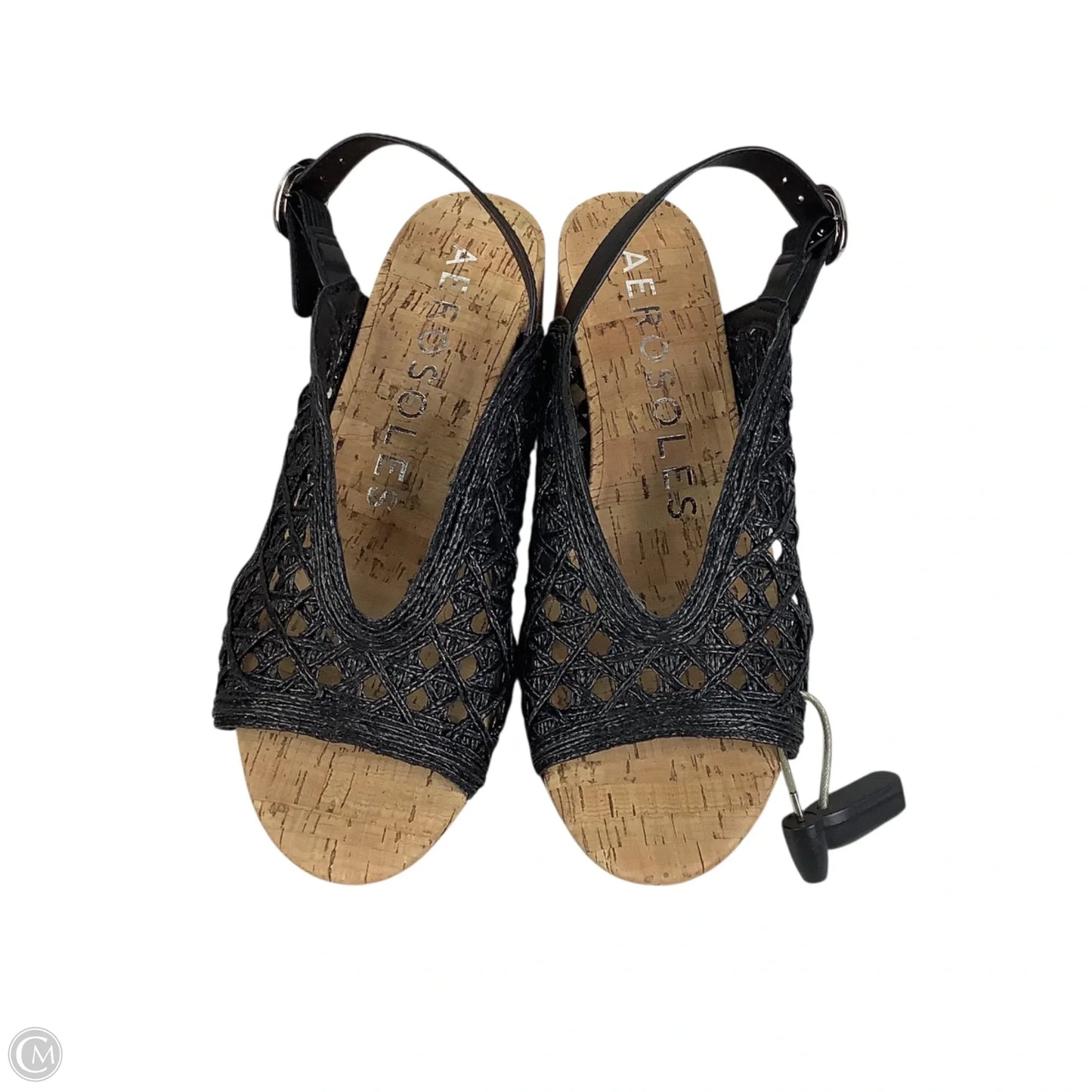 Sandals Heels Block By Aerosoles In Black, Size: 7.5