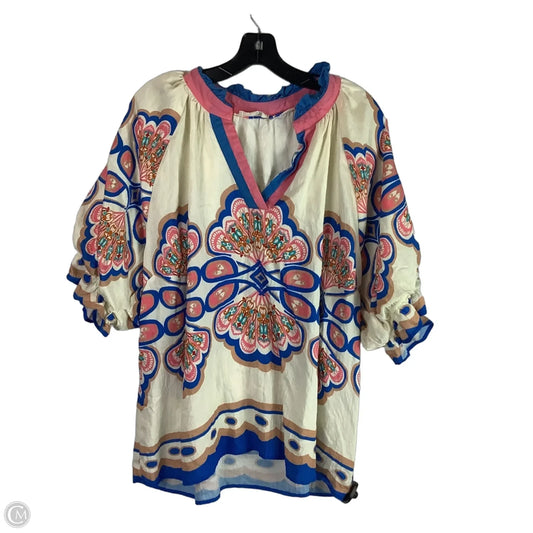 Top Short Sleeve By Umgee In Multi-colored, Size: 2x