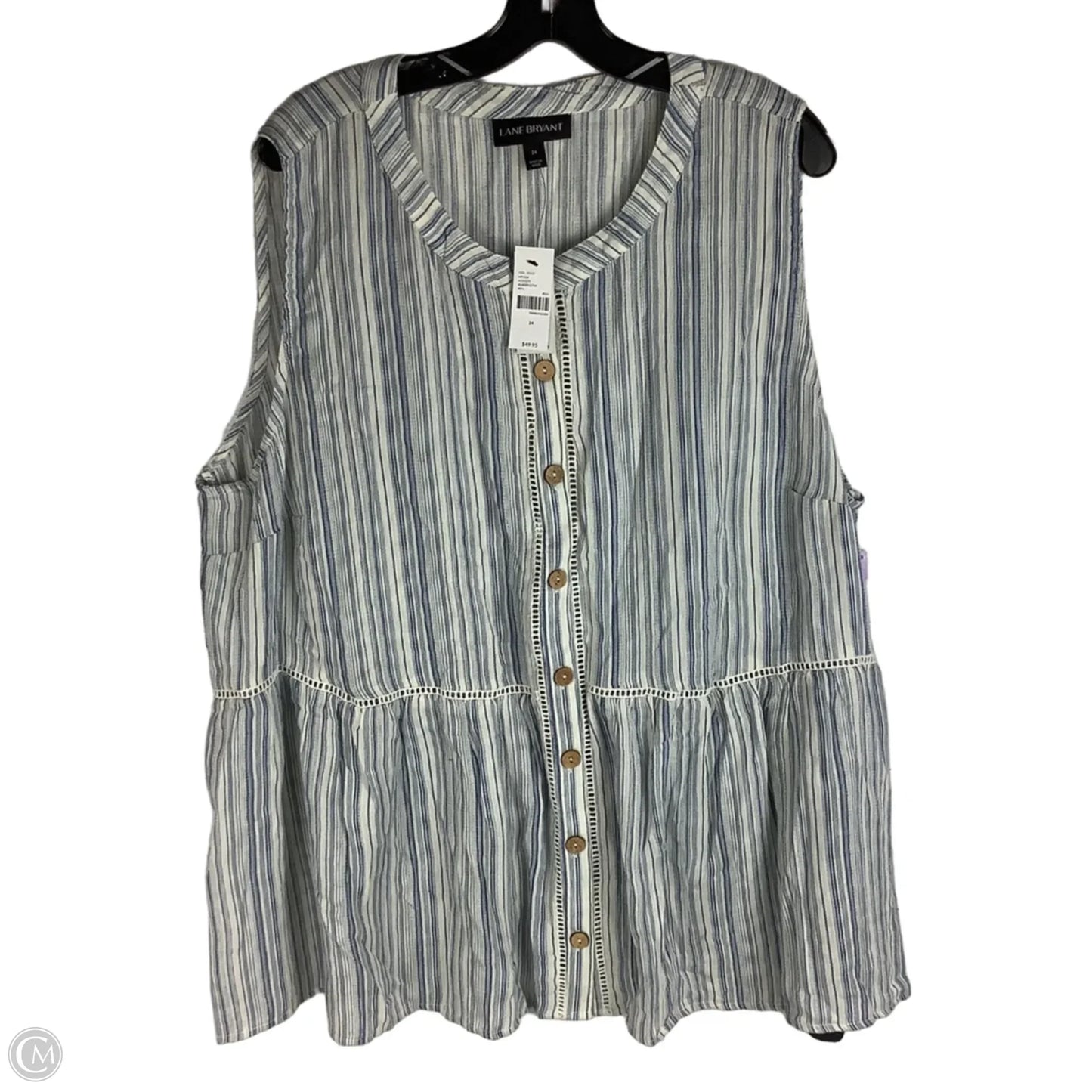 Top Sleeveless By Lane Bryant In Striped Pattern, Size: 2x (24)