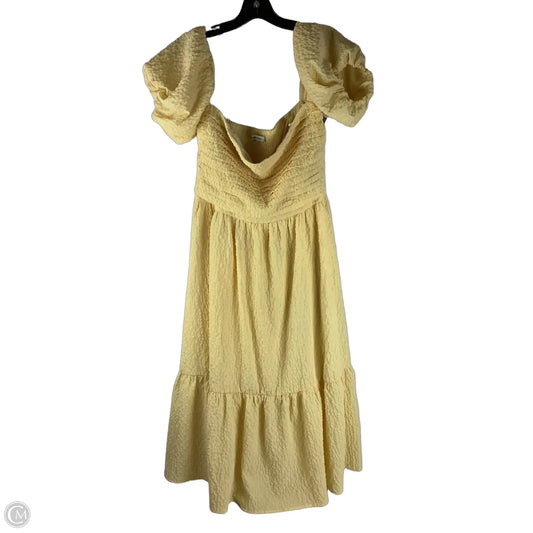 Dress Casual Maxi By Abercrombie And Fitch In Yellow, Size: L