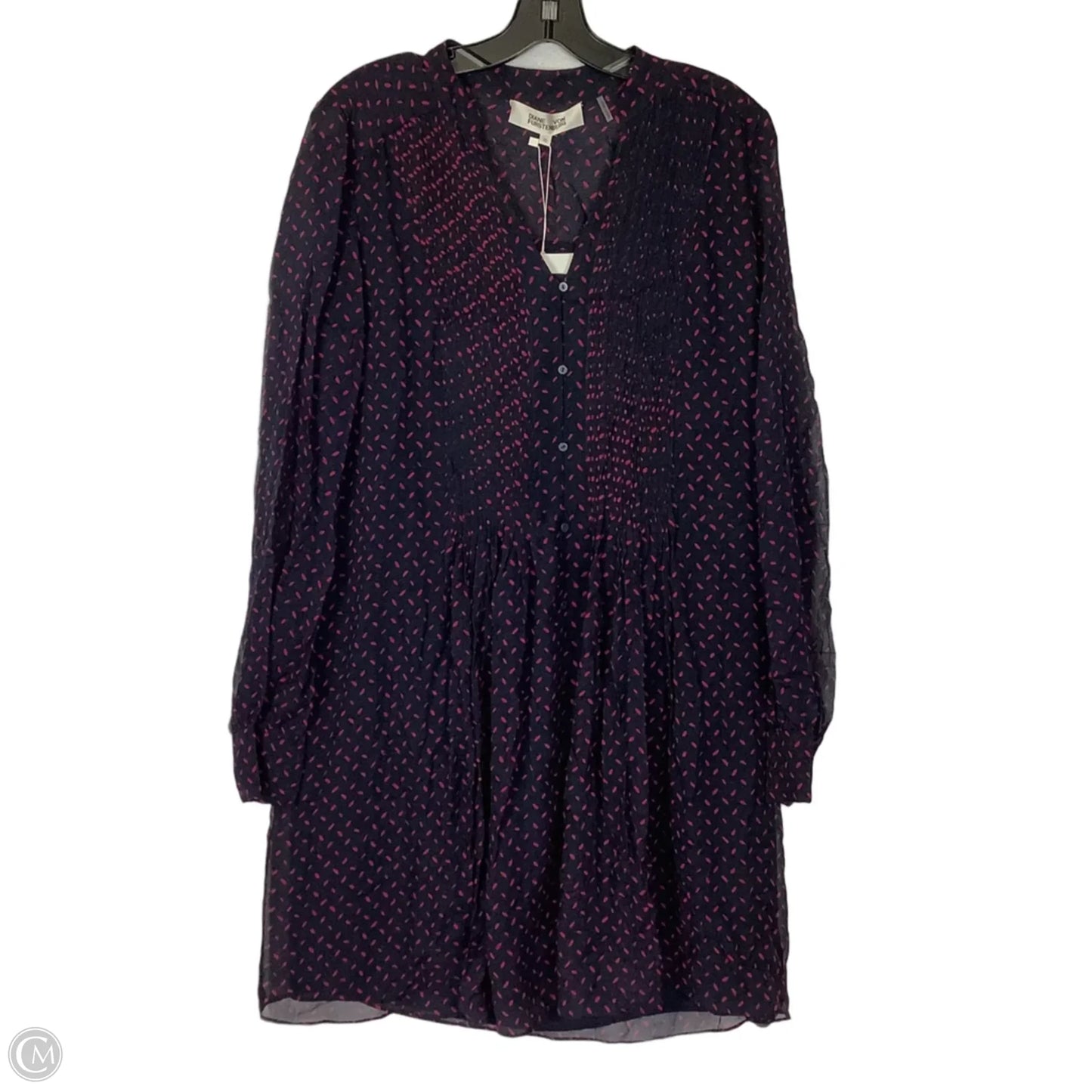 Dress Designer By Diane Von Furstenberg In Blue & Pink, Size: 10