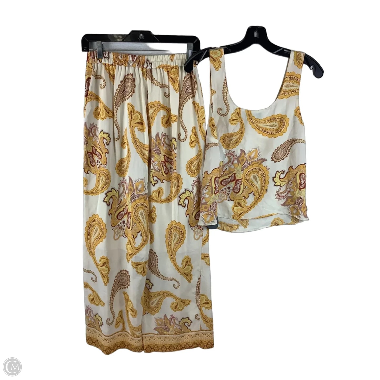 Pants Set 2pc By Magaschoni In Yellow, Size: Xs