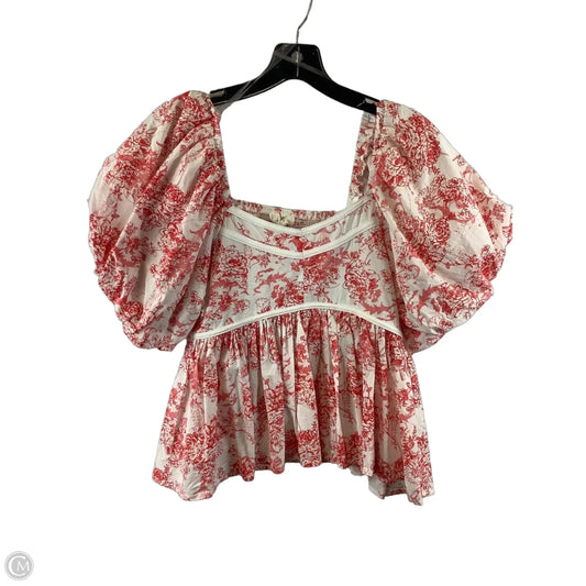 Top Short Sleeve By Entro In Red, Size: S