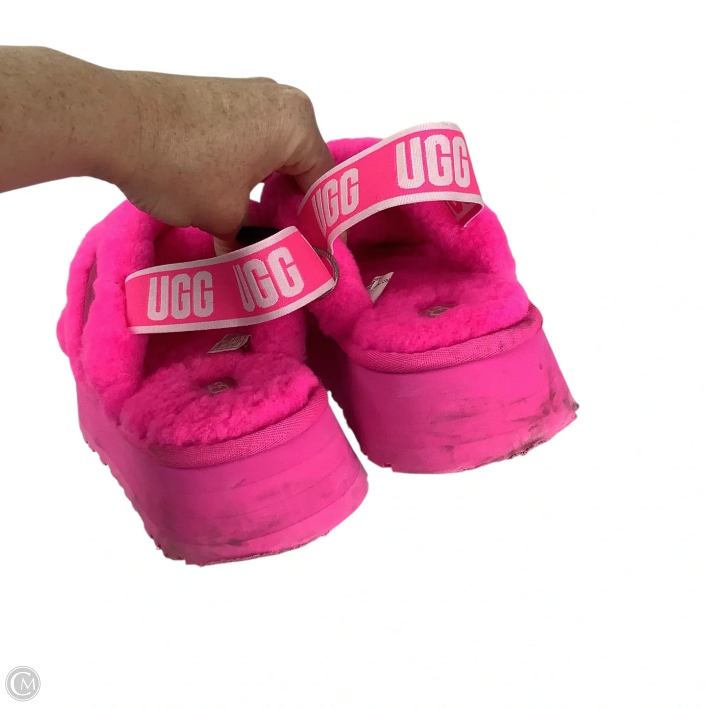 Sandals Designer By Ugg In Pink, Size: 9