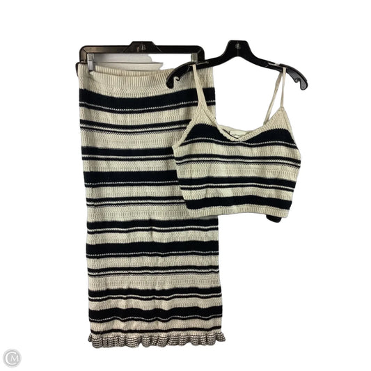 Skirt Set 2pc By Freshman In Striped Pattern, Size: Xl