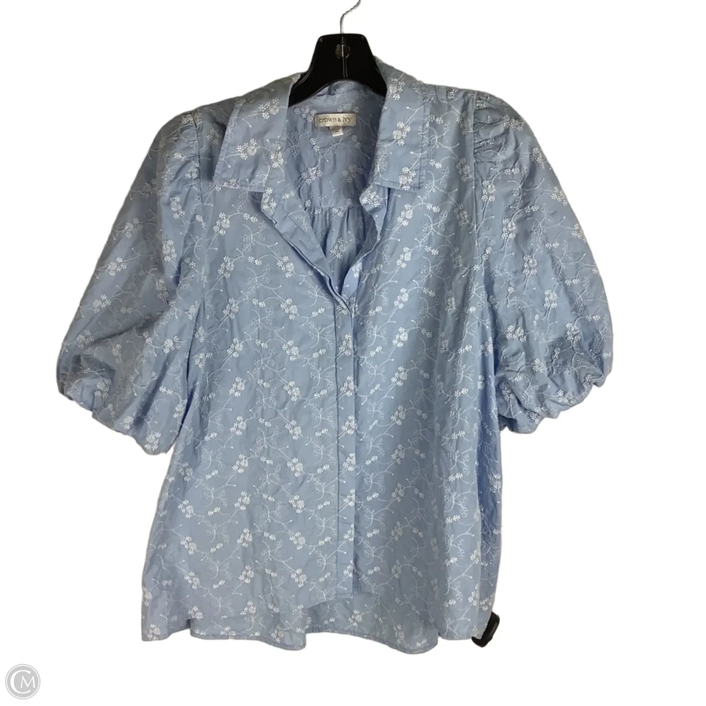 Top Short Sleeve By Crown And Ivy In Blue, Size: Xl