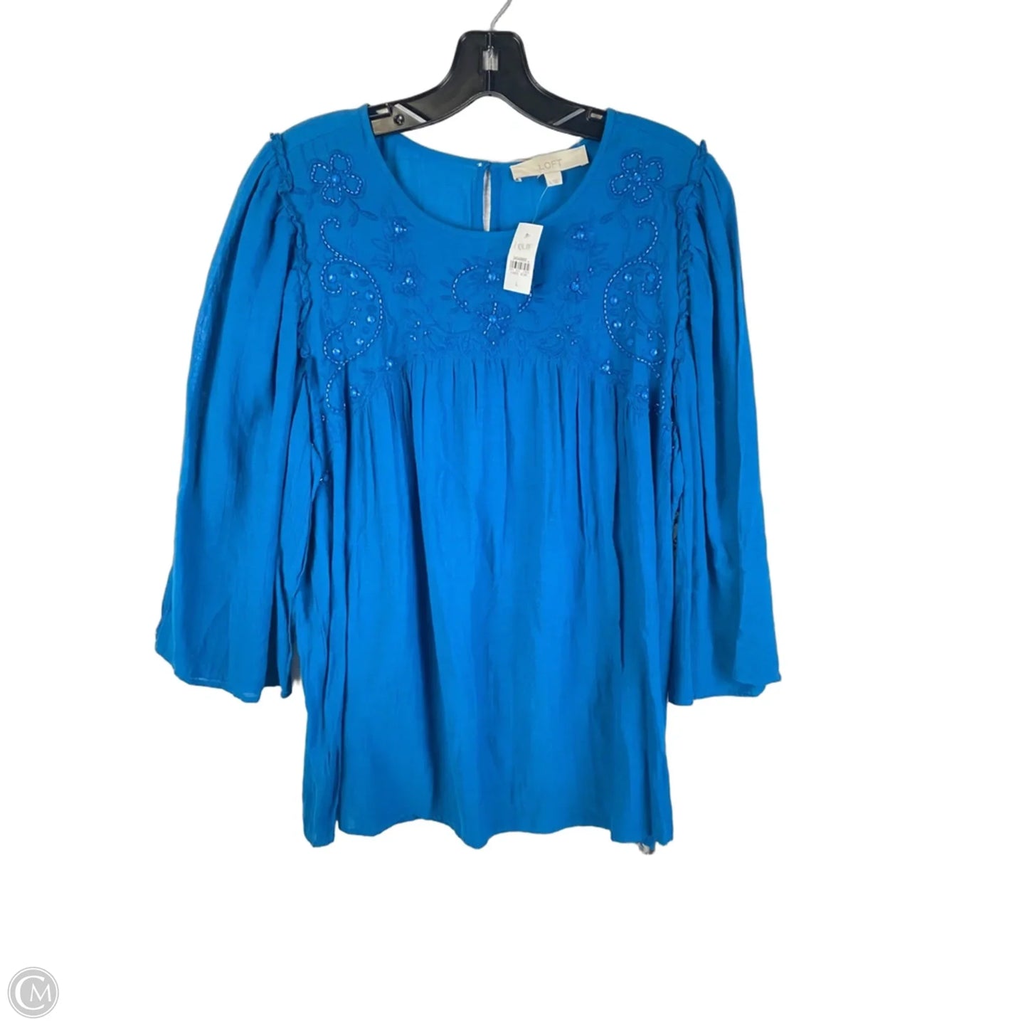 Top Long Sleeve By Loft In Blue, Size: L