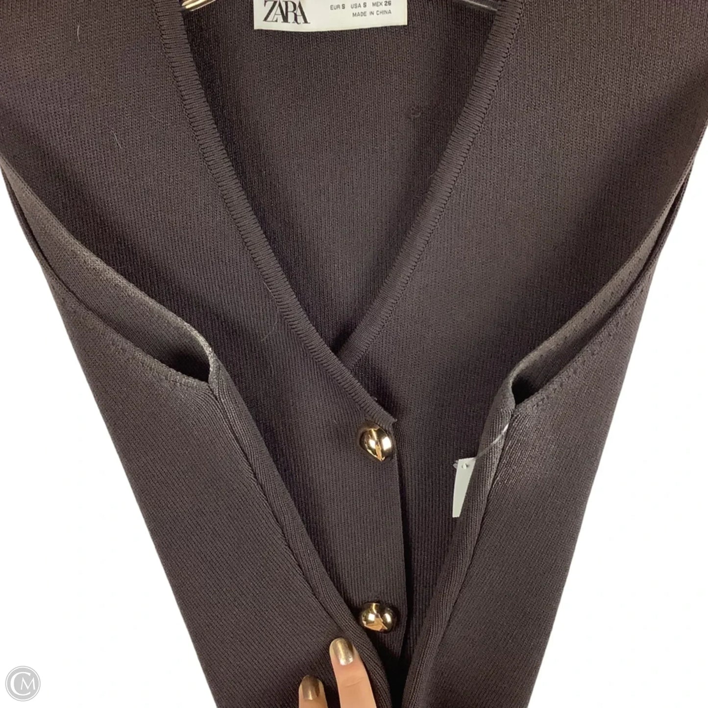 Vest Sweater By Zara In Brown, Size: S