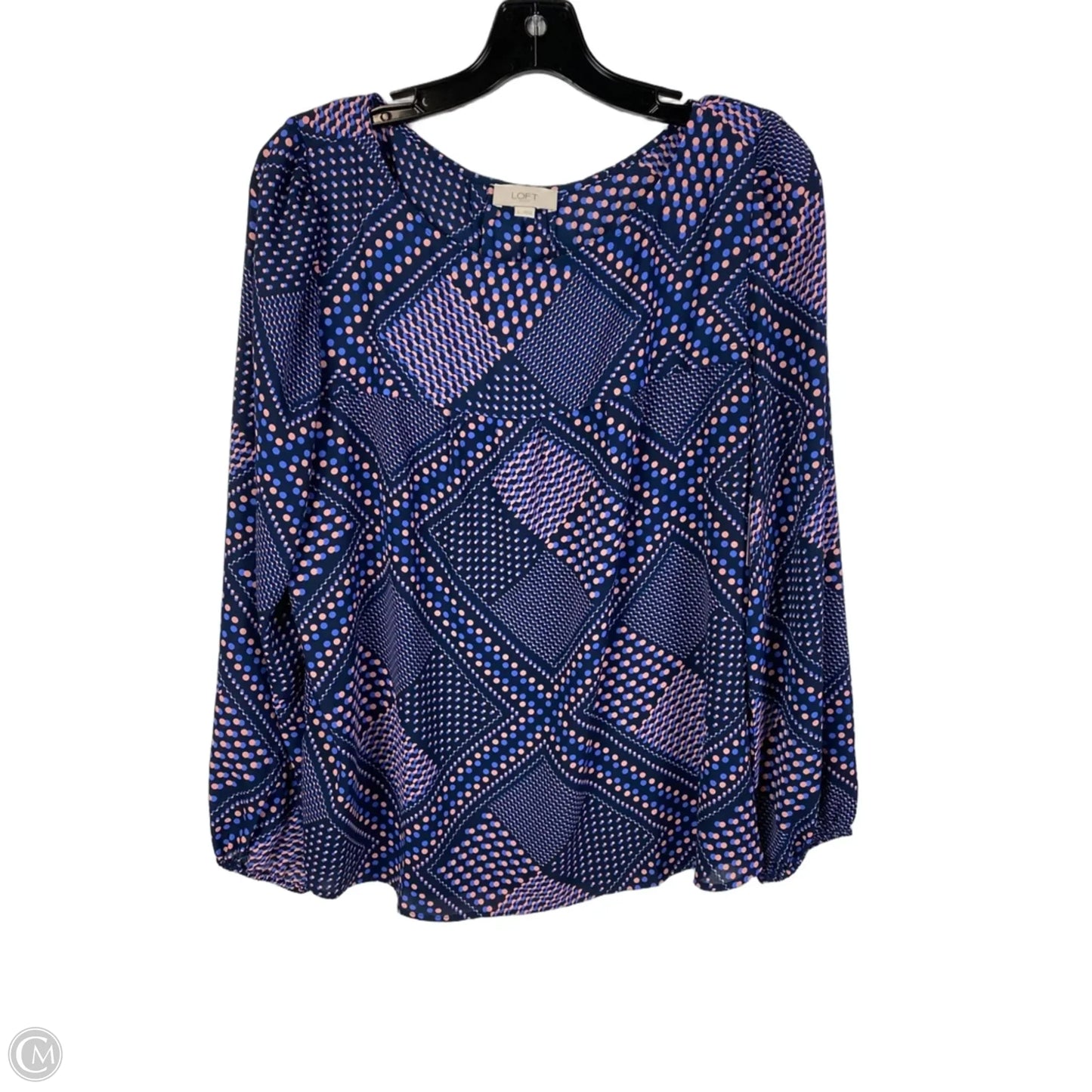 Top Long Sleeve By Loft In Navy, Size: L