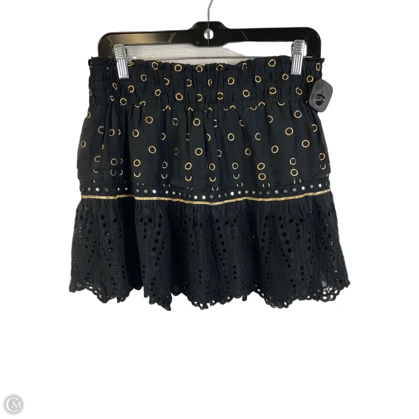 Skirt Mini & Short By Ramy Brook In Black & Gold, Size: M