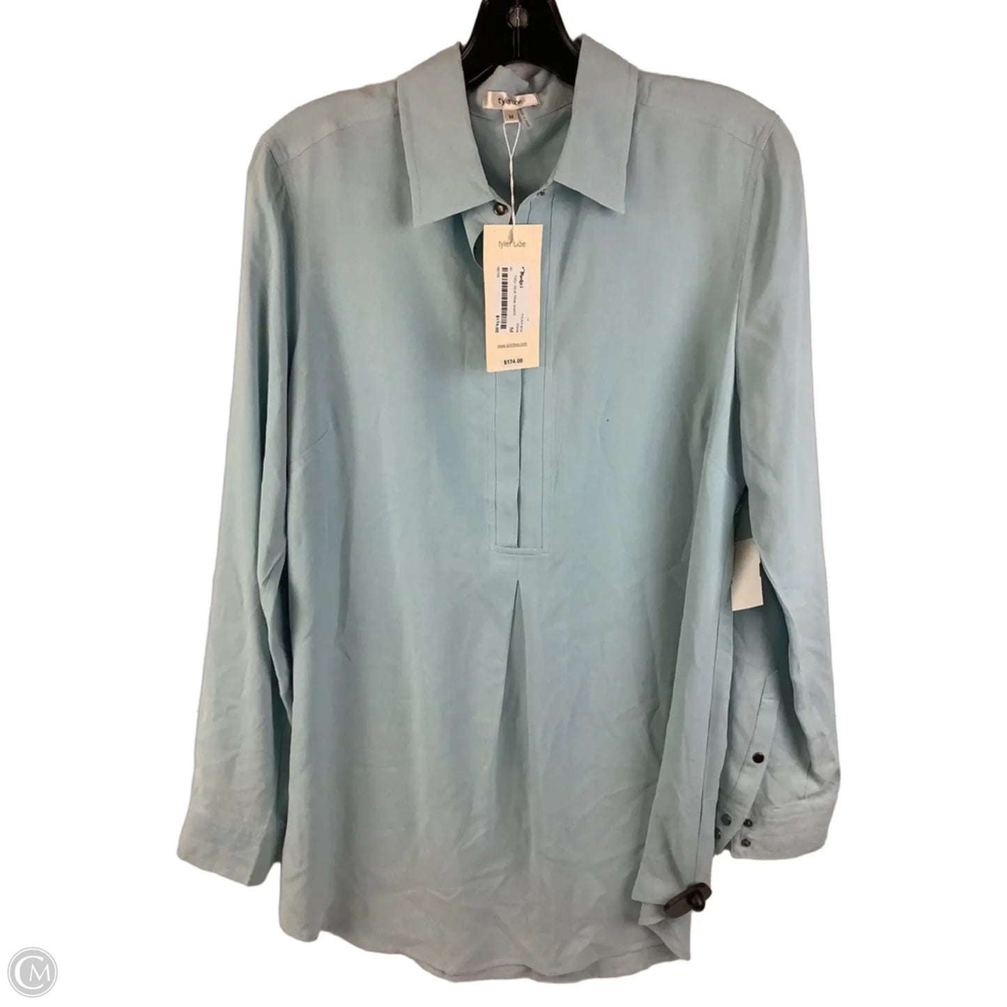 Top Long Sleeve By Tyler Boe In Blue, Size: M