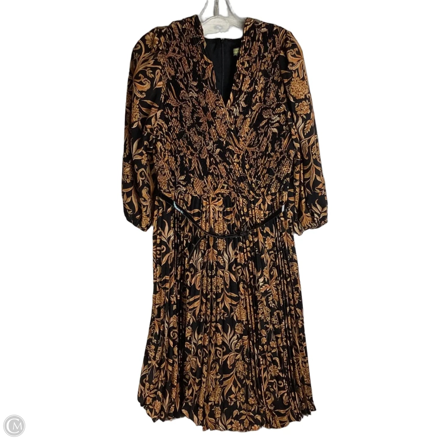 Dress Party Midi By Cmc In Black & Brown, Size: 14