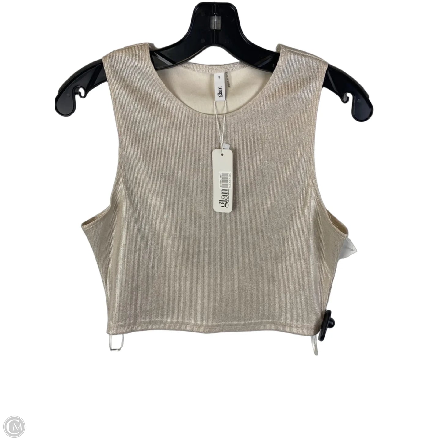 Top Sleeveless By Glam In Gold, Size: S