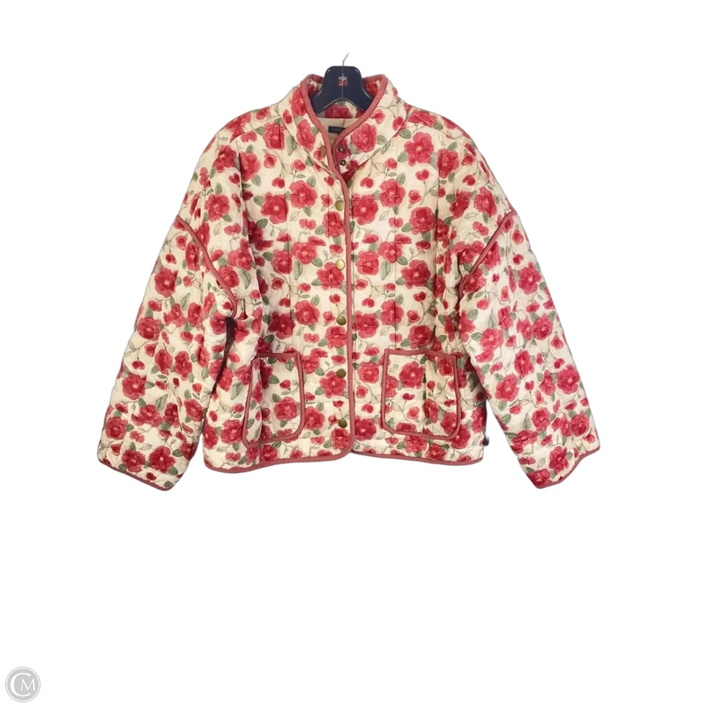 Jacket Puffer & Quilted By Papermoon In Floral Print, Size: L