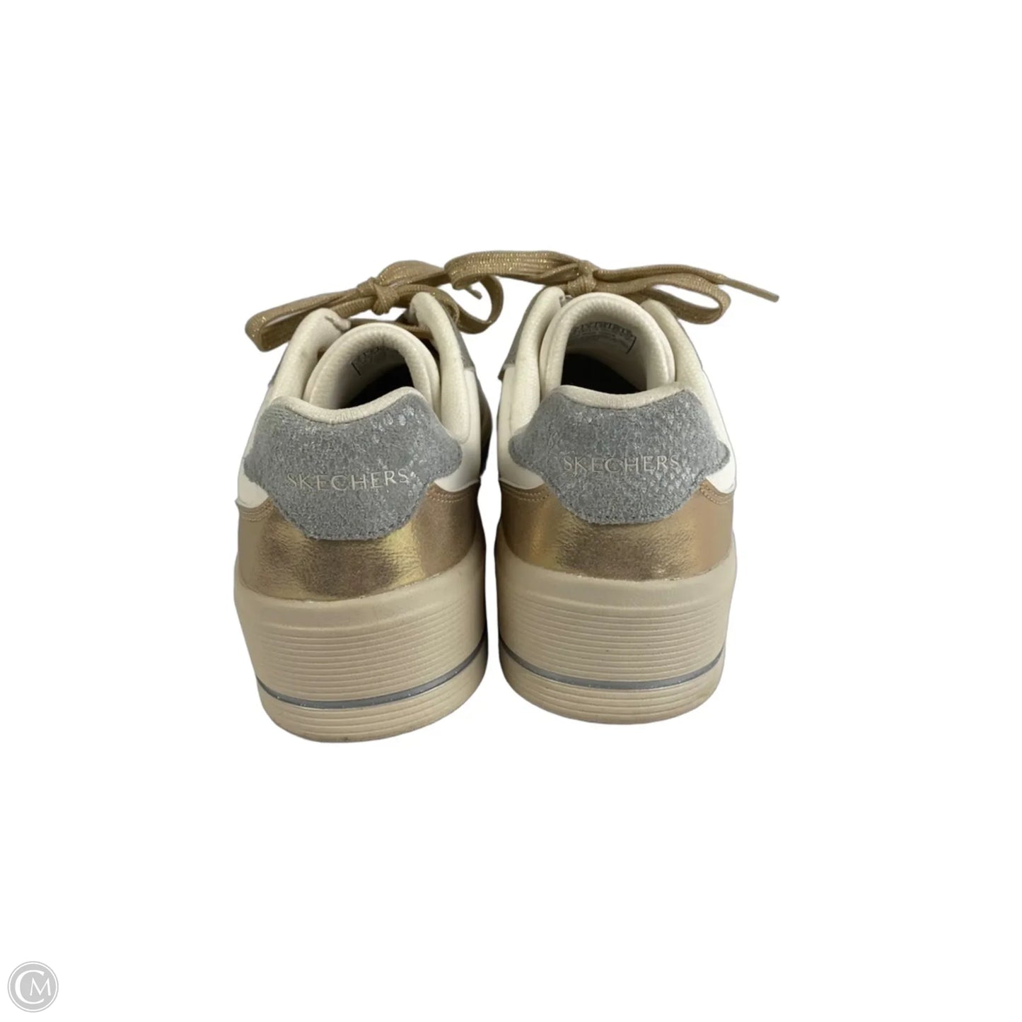 Shoes Sneakers By Skechers In Gold, Size: 8