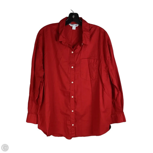 Top Long Sleeve By Old Navy In Red, Size: M