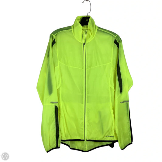 Athletic Jacket By Brooks Brothers In Yellow, Size: M