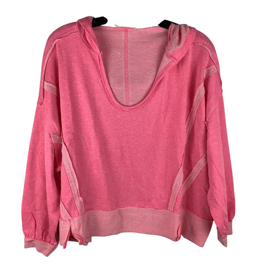 Sweatshirt Collar By Zenana Outfitters In Pink, Size: M