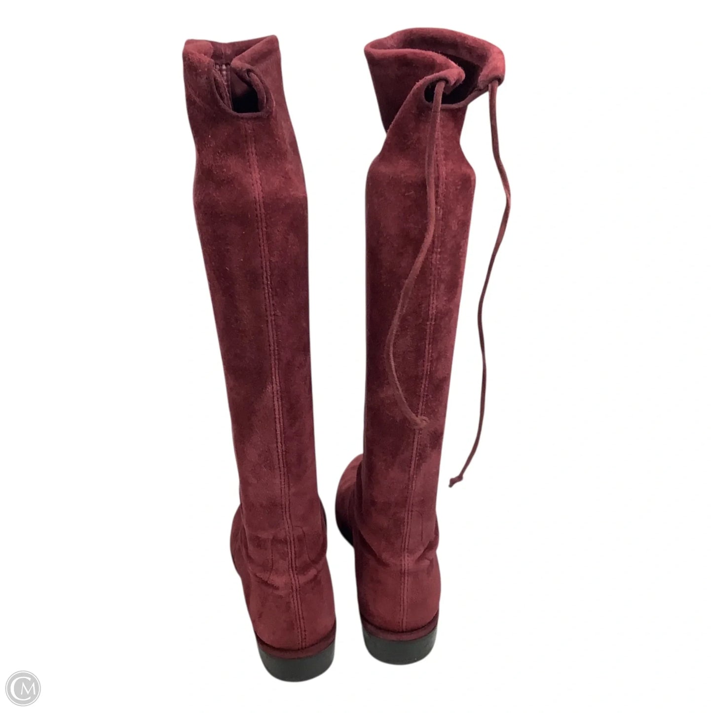 Boots Designer By Stuart Weitzman In Red, Size: 5.5