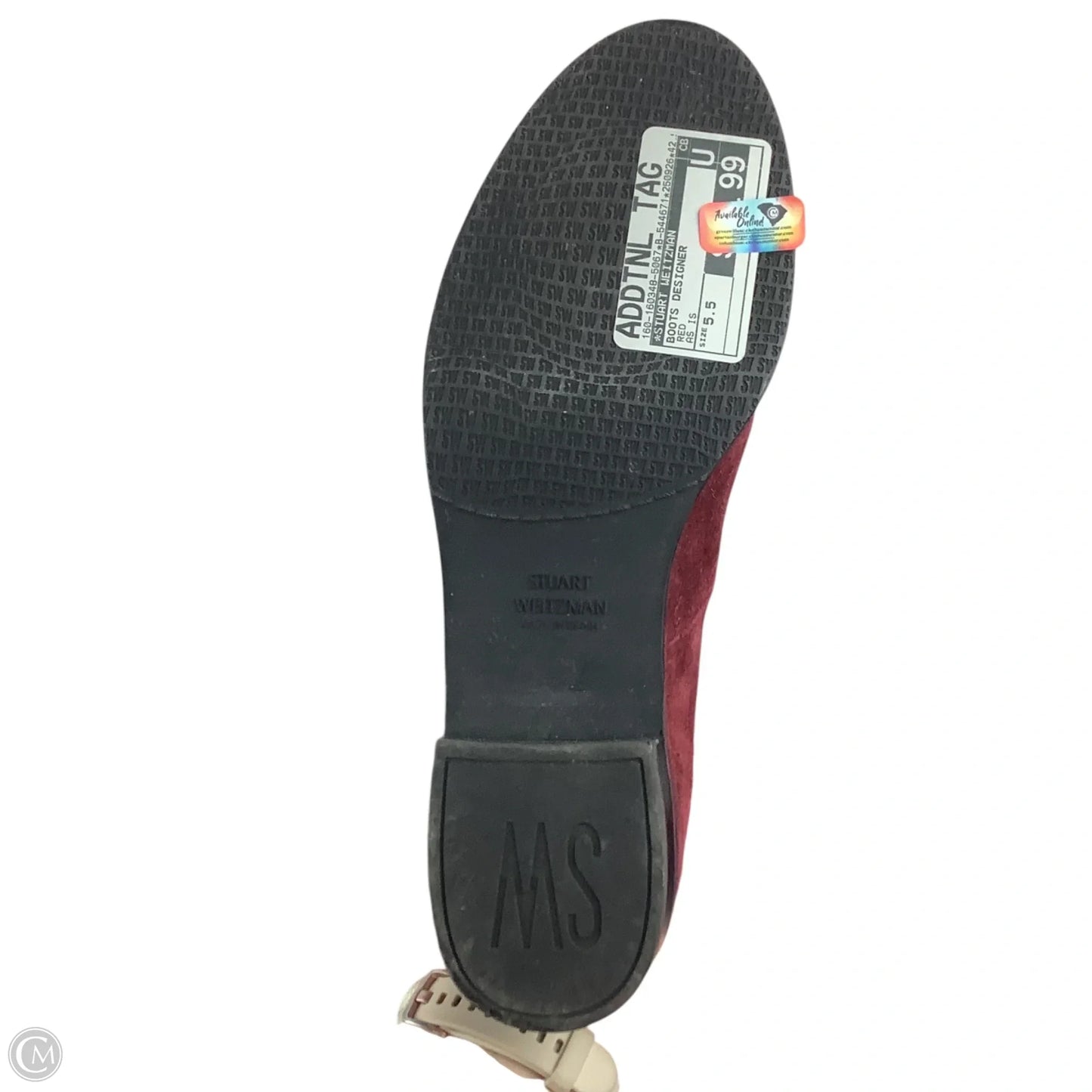 Boots Designer By Stuart Weitzman In Red, Size: 5.5