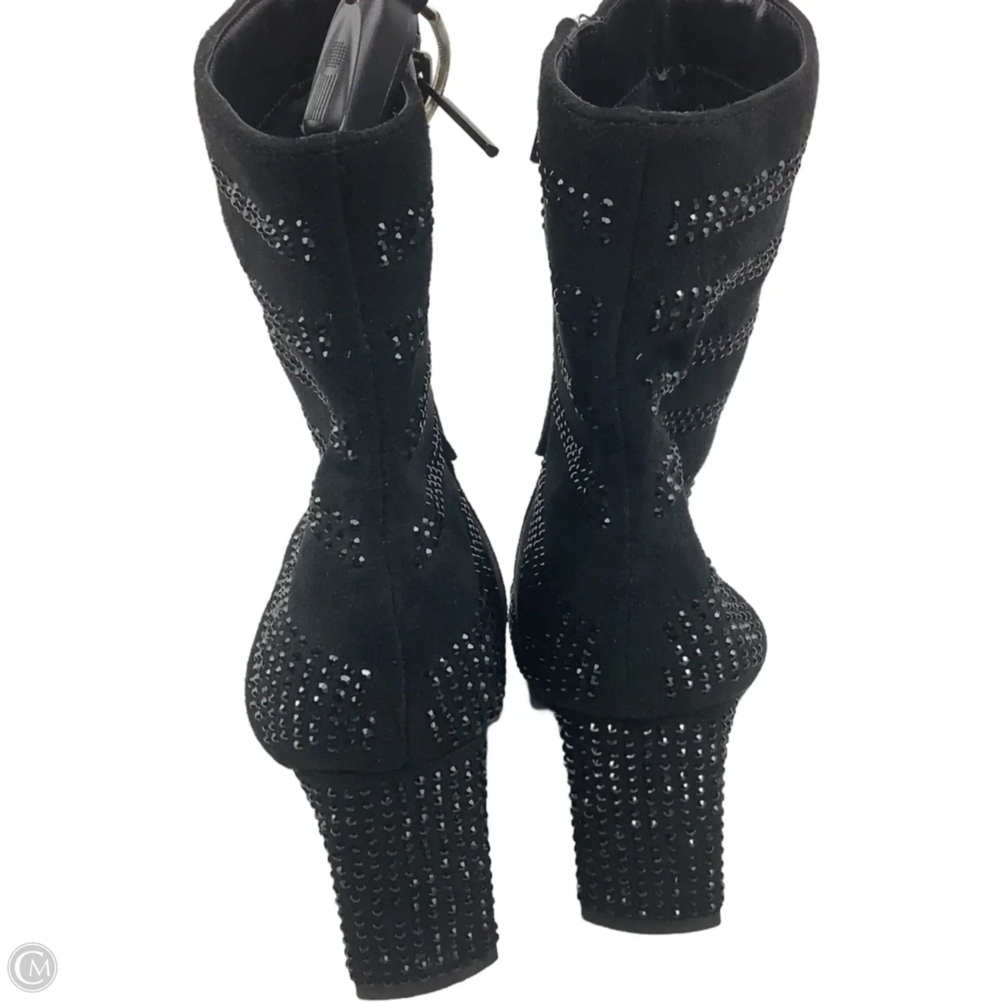 Boots Ankle Heels By Impo In Black, Size: 6.5