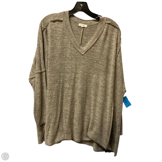 Top Long Sleeve Basic By Easel In Beige, Size: S