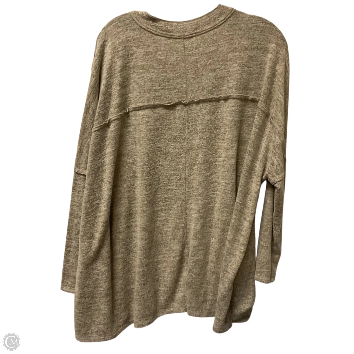 Top Long Sleeve Basic By Easel In Beige, Size: S