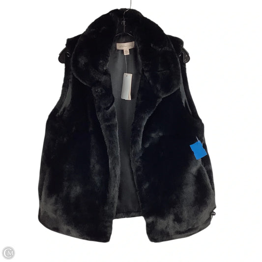 Vest Faux Fur & Sherpa By Philosophy In Black, Size: L