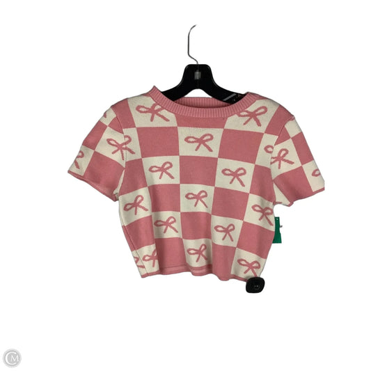 Top Short Sleeve By Debut In Pink, Size: M