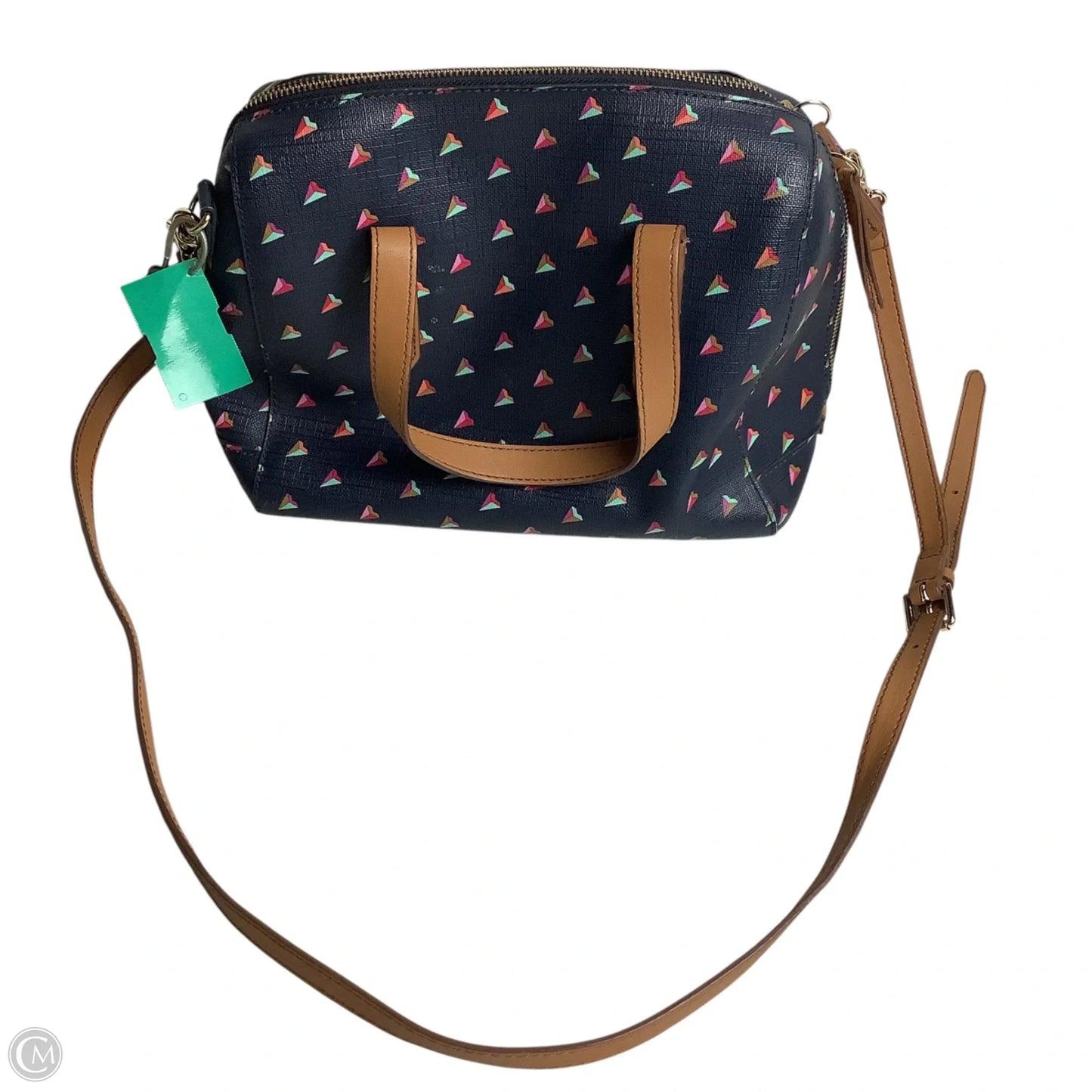 Handbag Leather By Fossil, Size: Medium