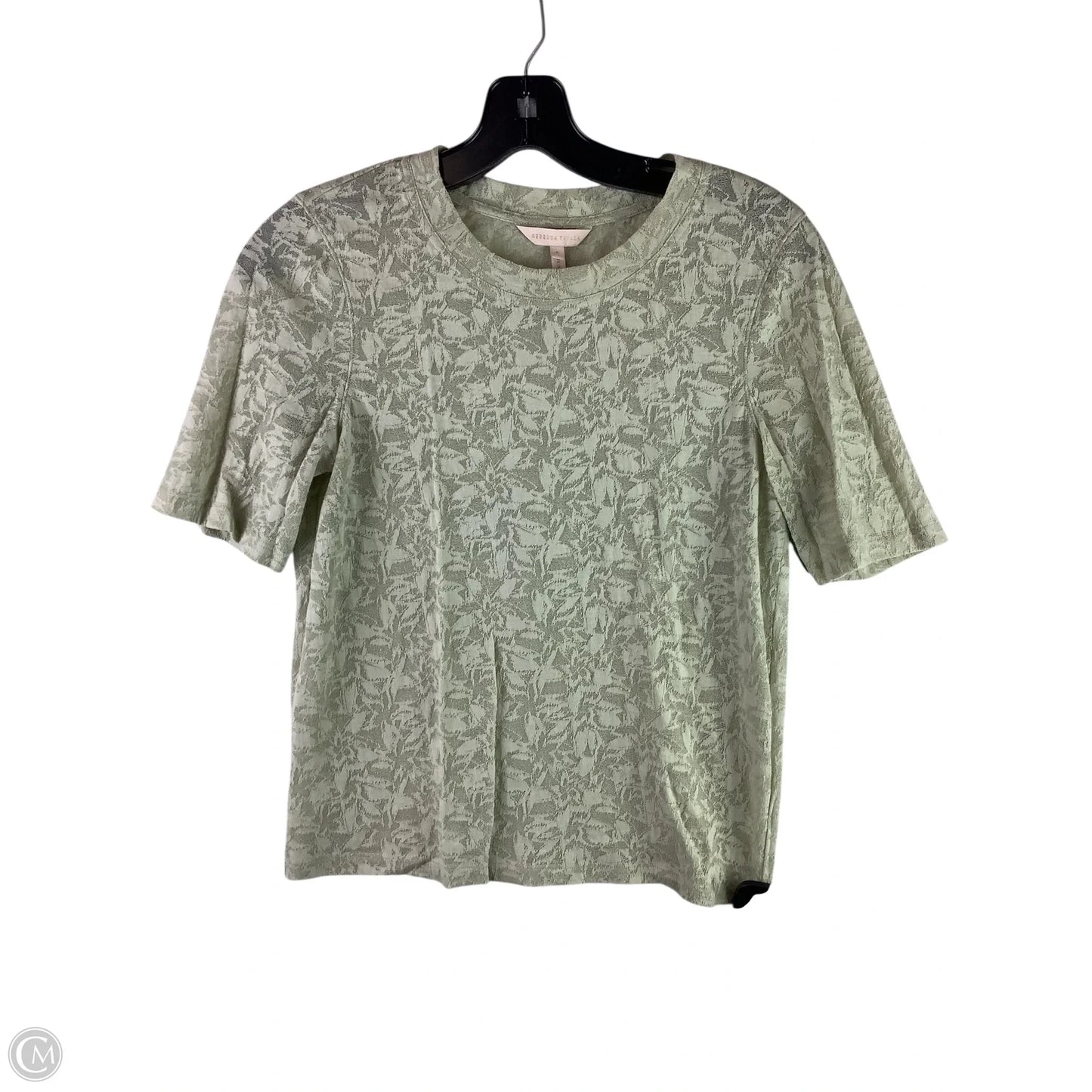 Top Short Sleeve By Rebecca Taylor In Green, Size: S