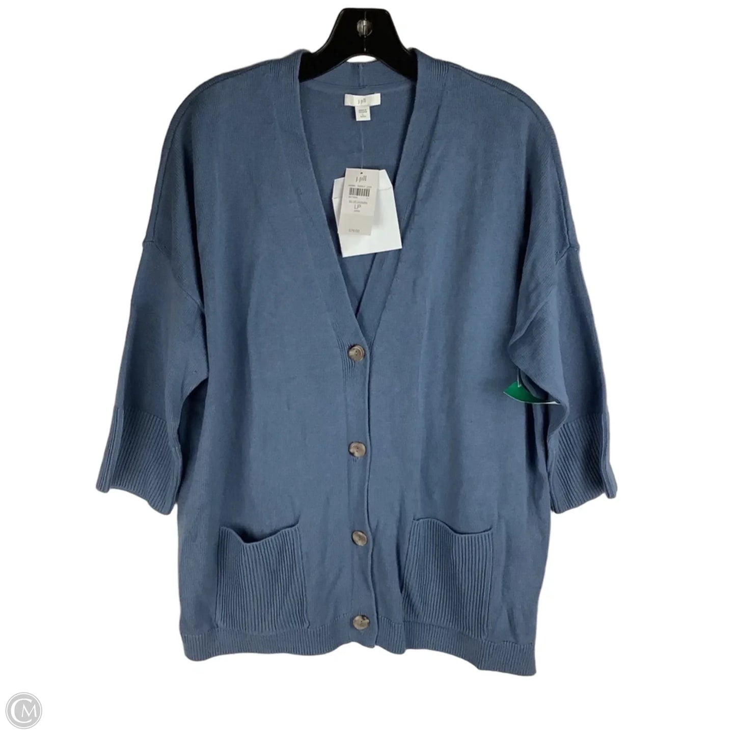 Sweater Cardigan By J. Jill In Blue, Size: L petite